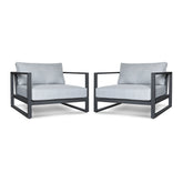 Monte Aluminum Armchair Conversation Set- 2 armchairs